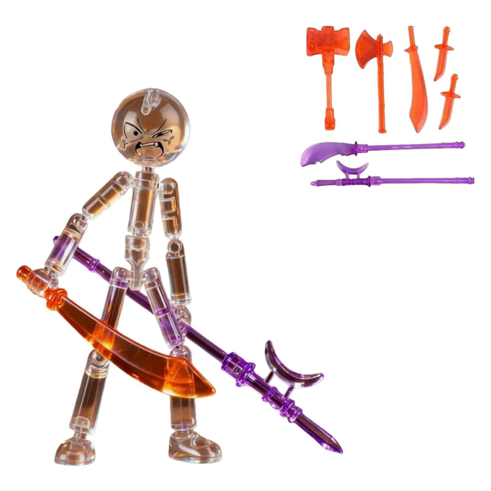 HTU Collectable Posable Stickman Invincible Action Figures Set, Multi-jointed Stickman Collectable Action Figure Set, Movable Stickmans Actions Figures-I