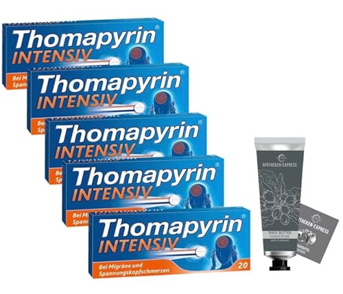 Thomapyrin intensiv Tabletten 5 x 20 Stück inklusive Handcreme ODER Handseife von Apotheken-Express Cover