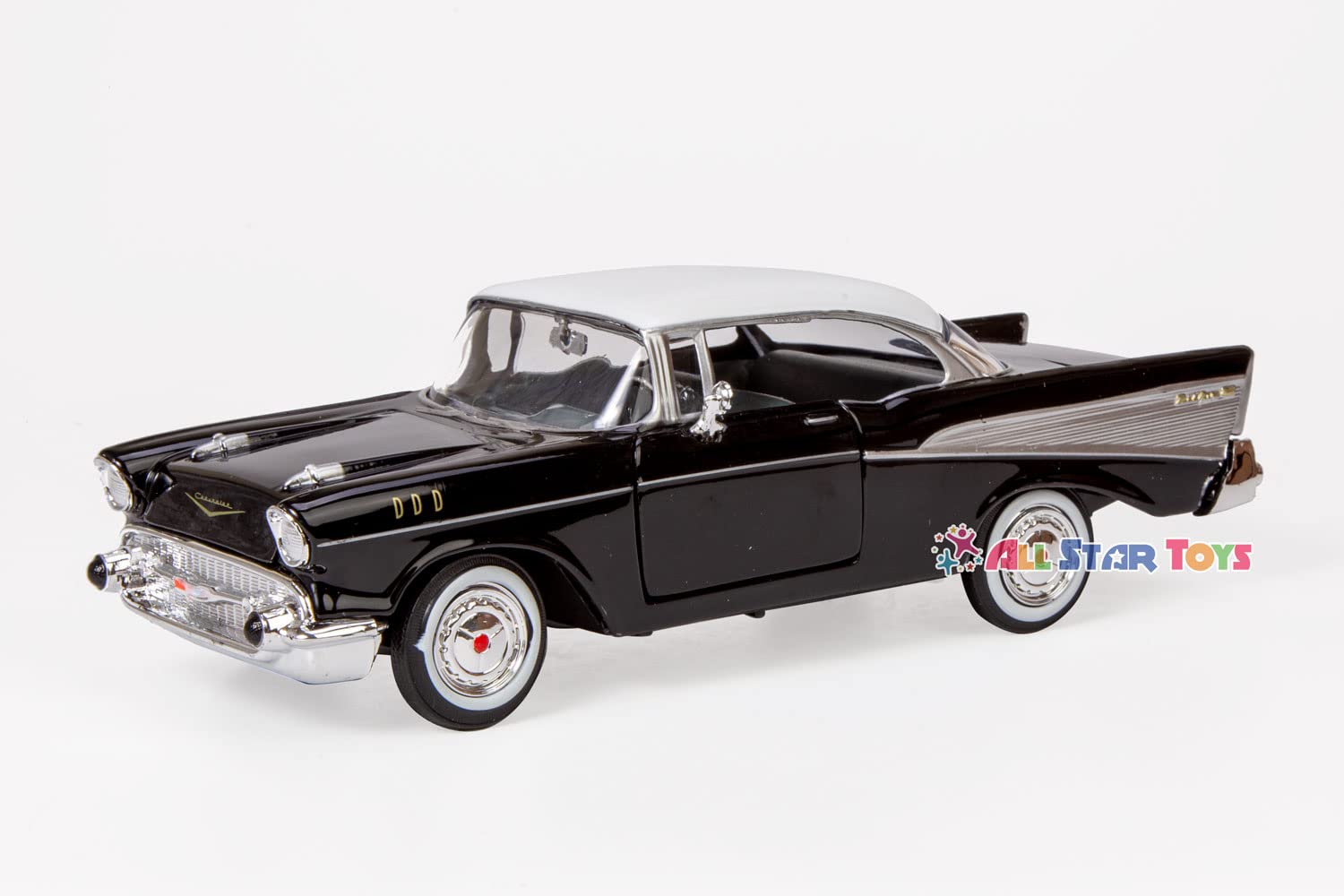 Motor Max 1957 Chevrolet Bel Air Black 1/24 Diecast Car Model by
