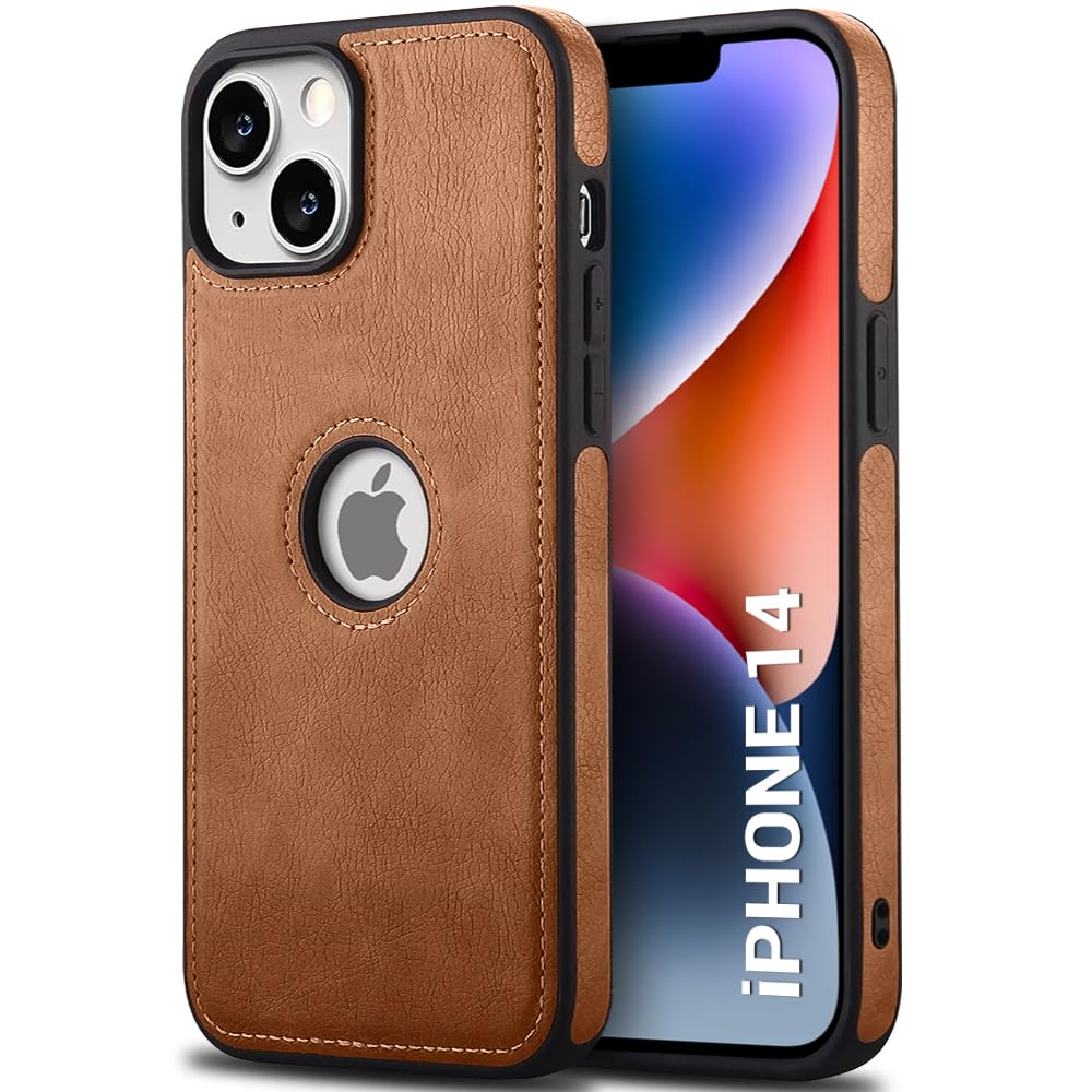 TheGiftKart Genuine Leather Finish iPhone 14 Back Cover Case | Shockproof Design | Raised Edges for Camera & Screen Protection | Stunning Minimalist Design Back Case Cover for iPhone 14 (Brown) (B0CX5B5QWM) Amazon Price History, Amazon Price Tracker