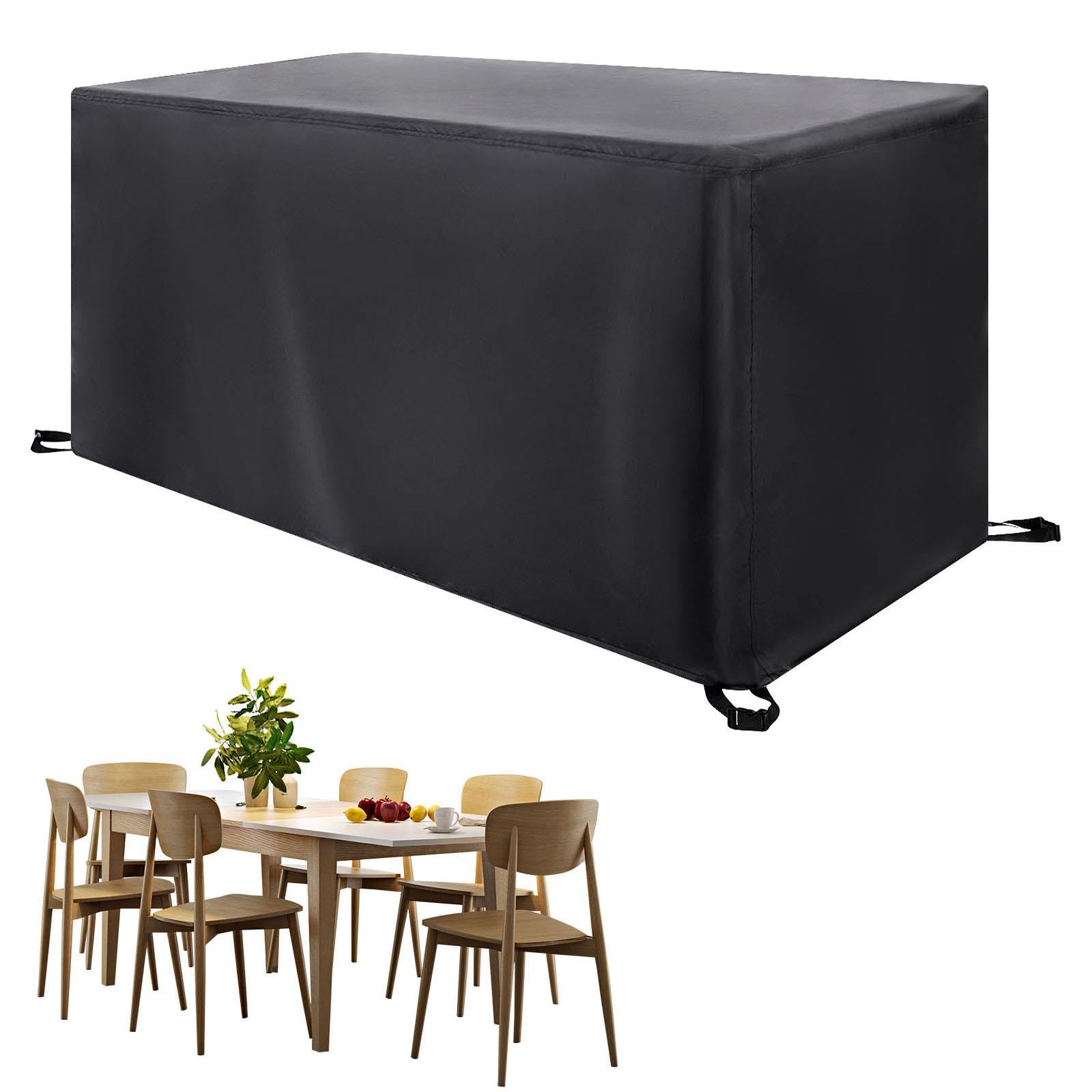 Abdeckung für Gartenmöbel 240x160x90cm LxWxH Multi Größe Abdeckplane Gartenmöbel Schwarz 420D Oxford Gewebe wasserdichte Schutzhülle Anti-UV für Gartenmöbel Sets Tische und Stühle