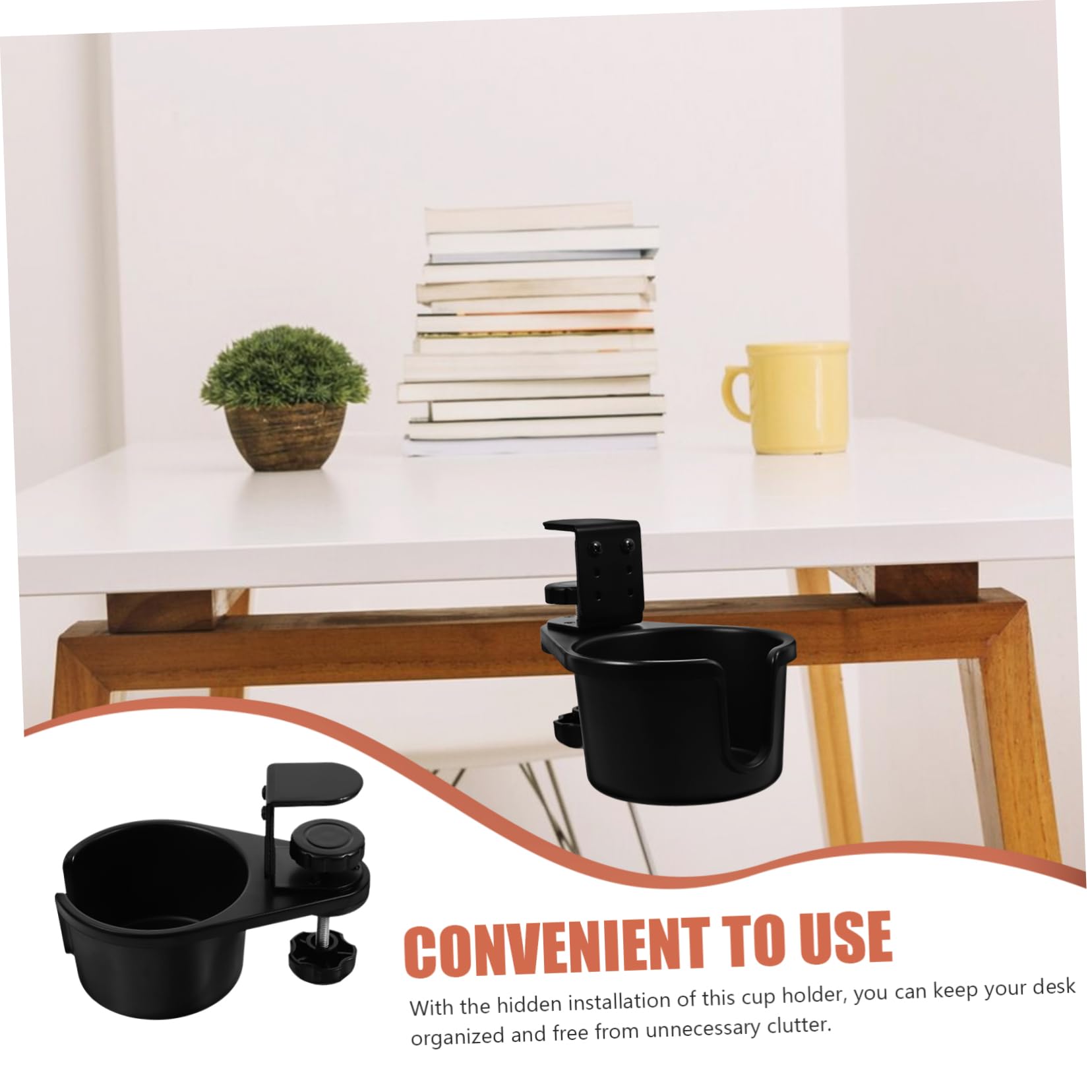 GLEAVI 5piezas Soporte De Bebidas Abrazadera Giratoria Para Mesa Soporte De Taza y Botella De Escritorio Para Oficina y Hogar