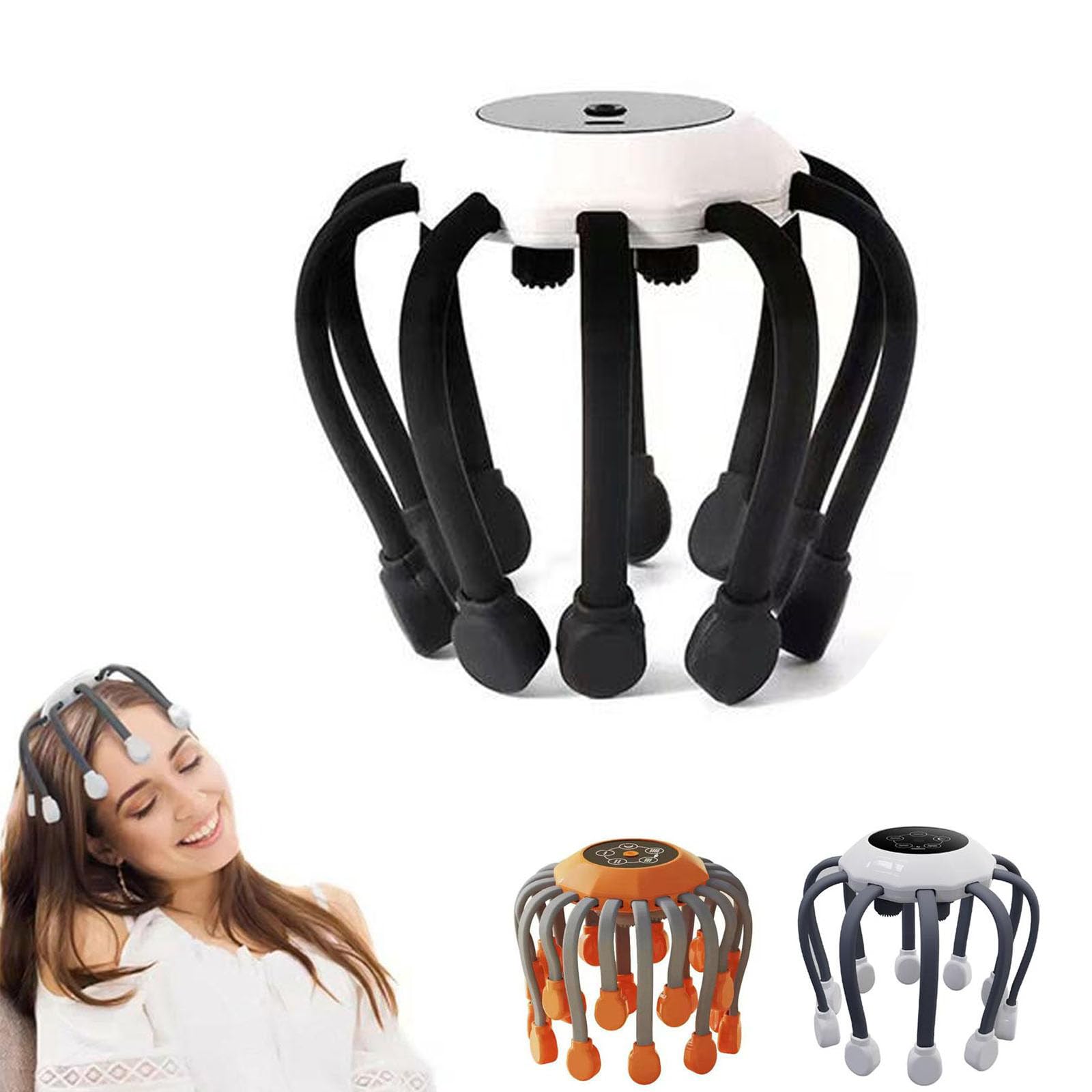 Amazon.com: RJSQAQE Head Massager, Electric Scalp Massager,Octopus Head  Massagers Scalp,Electric Scalps Massagers with 10 Vibrating Points, 5 Modes  and Smart Timing, Relieves Scalps Pressure : Health & Household