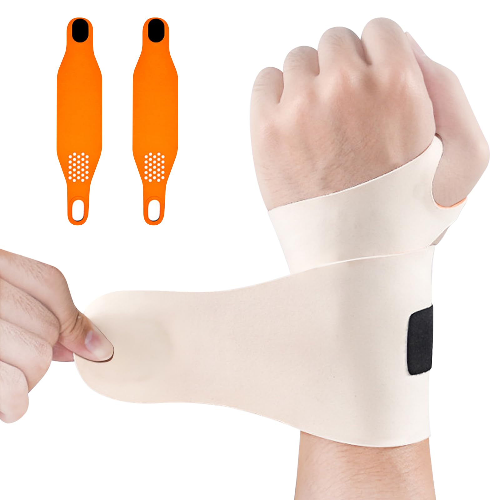 2PCS Ulnar Wrist Brace for Right Left Hand Ultra-Thin Elastic Wrist Wrap Compression for TFCC Tear and Repetitive