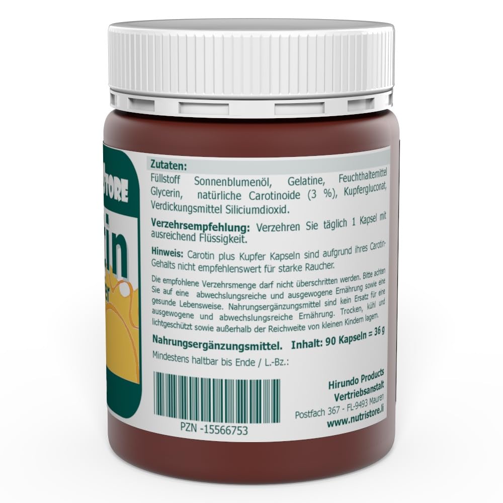 Carotin plus Kupfer 15 mg Kapseln 90 Stk.