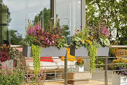 LECHUZA BALCONERA Stone 80 steingrau 15660, 79x19x19 cm