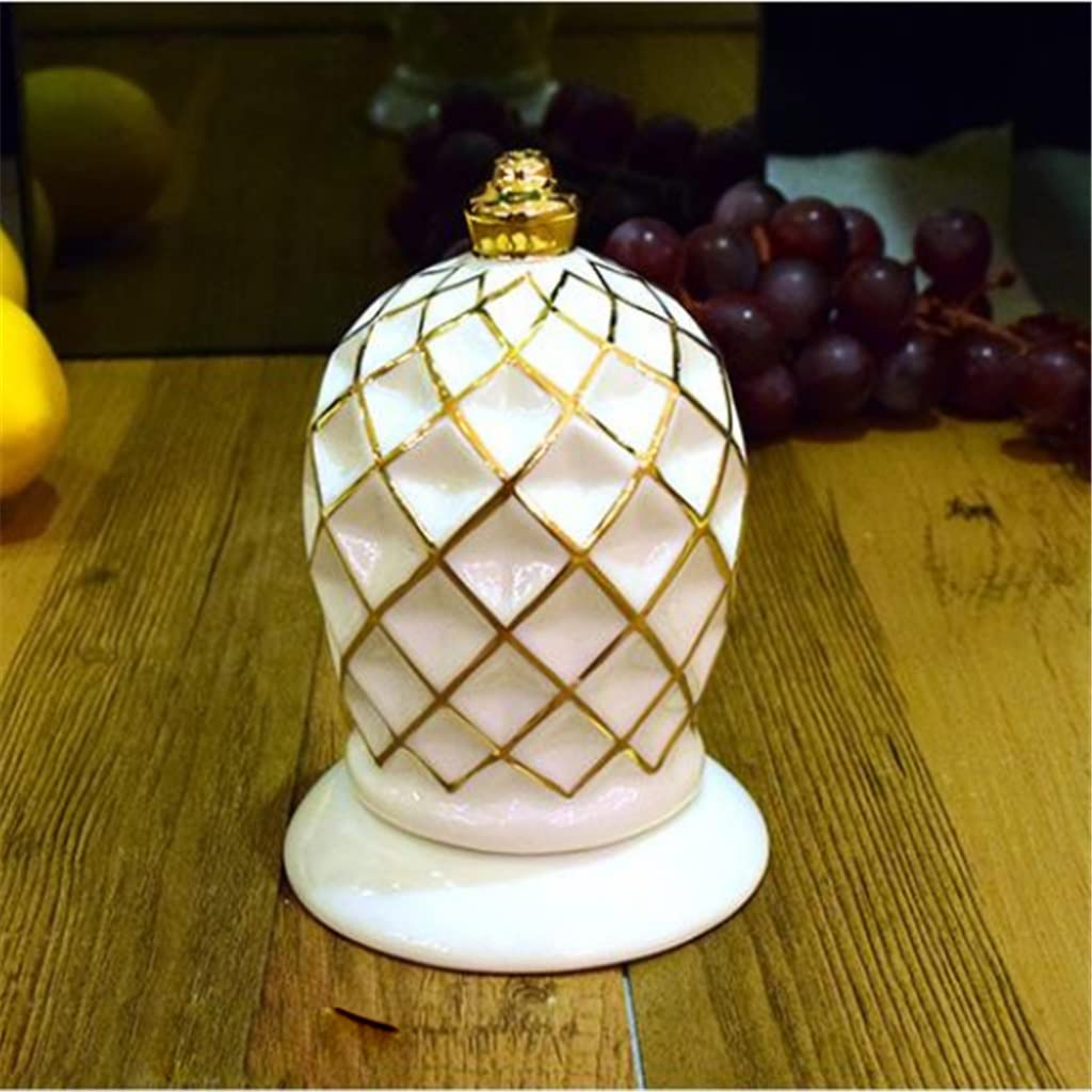 AYCDL Toothpick box ceramic toothpick container desktop decoration restaurant toothpick storage bucket Toothpicks,E