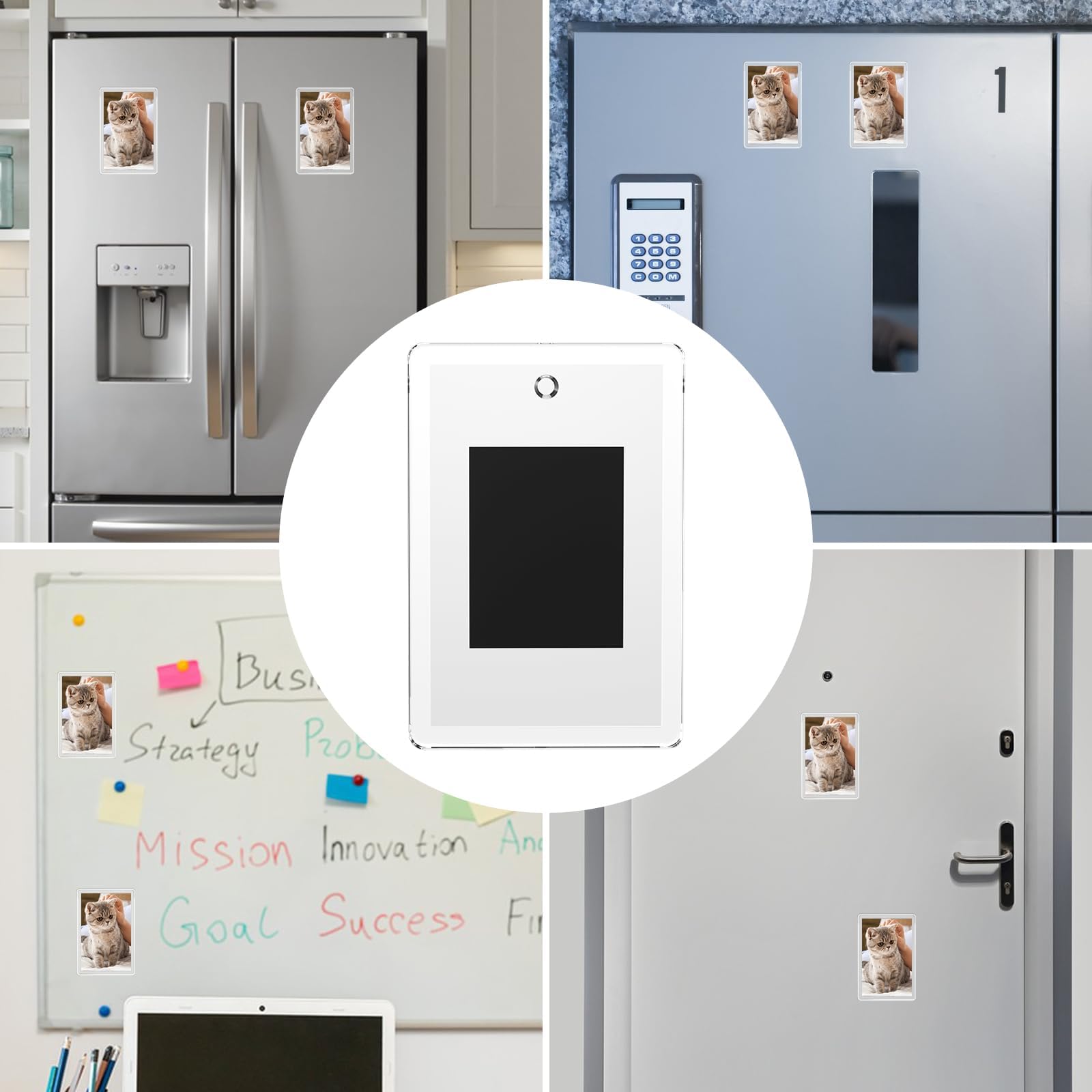 20 Pezzi Calamite Personalizzate con Foto, Porte Photo Magnetique, Portafoto Magnetico per Foto, Photo Magnet Aimanté Frigo, Petits Cadres Photo Magnétiques, per Regali, Famiglia e Amici