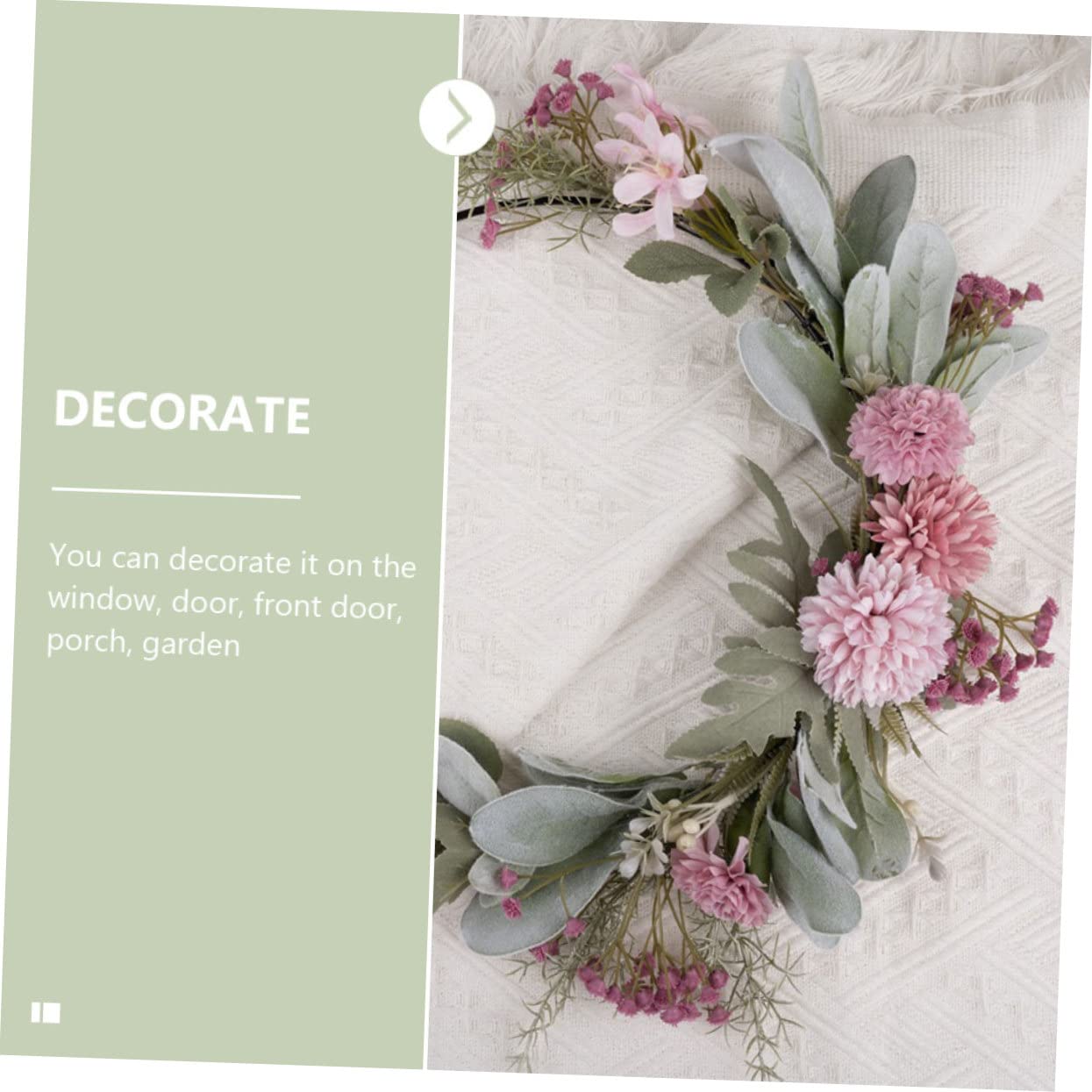 LIFKOME 2pièces Couronne De Artificielles pour Mariage Guirlande Décorative De Pâques Décoration pour Intérieur Et Extérieur