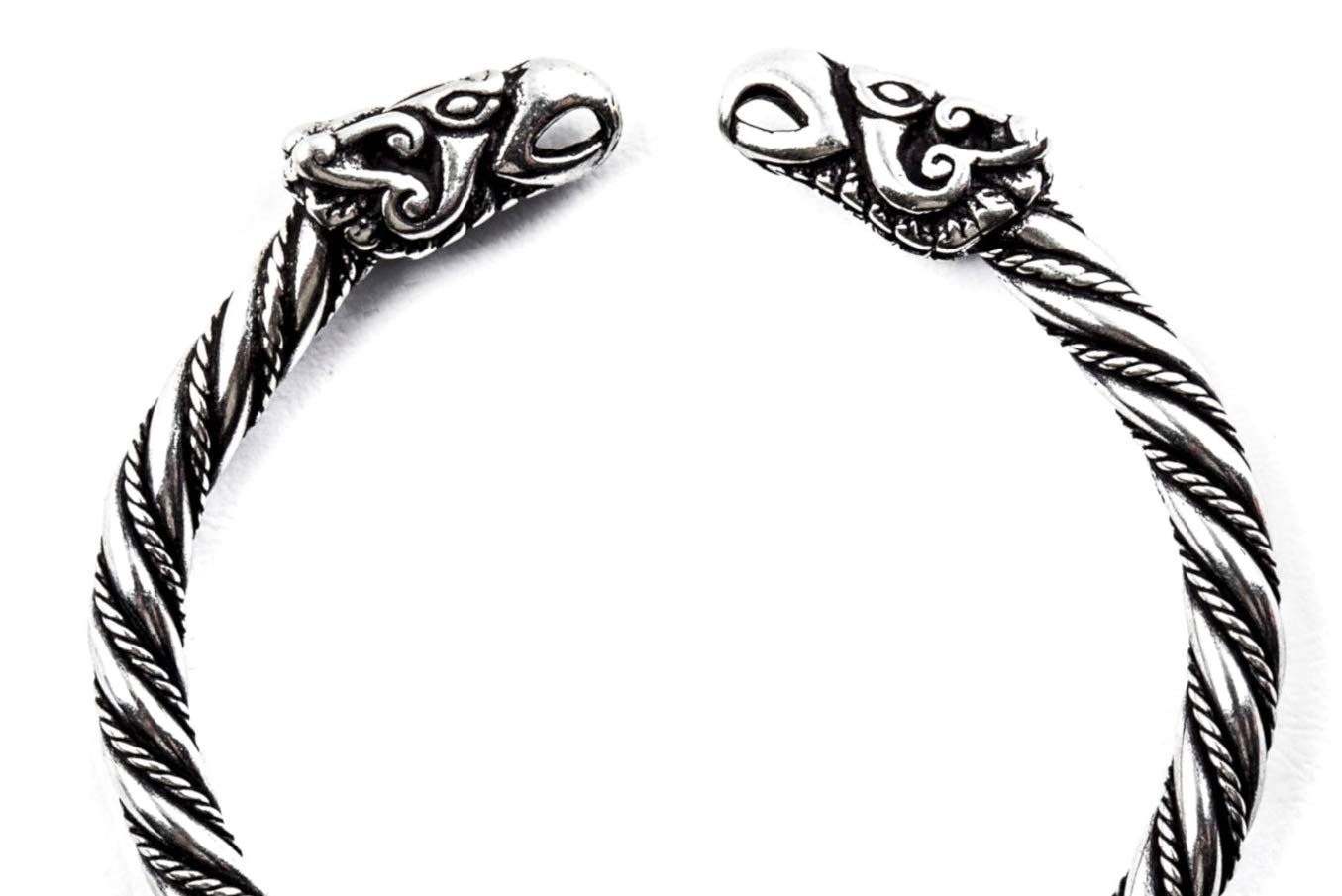 Windalf Wikinger Armreif ODINS RABEN Ø 5.6 cm Odin-Schmuck Hugin & Munin Armschmuck Handarbeit 925 Sterlingsilber