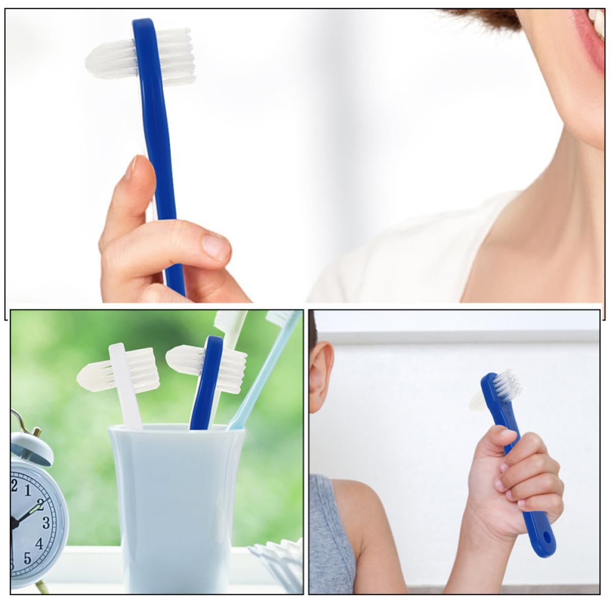 Cabilock 40 Pezzi Spazzolino Mini a Doppia Testa per Viaggio, Setole | Abs e Nylon, Design Semplice ed Elegante, Uso per Adulti, Pratico per Spostamenti e Casa