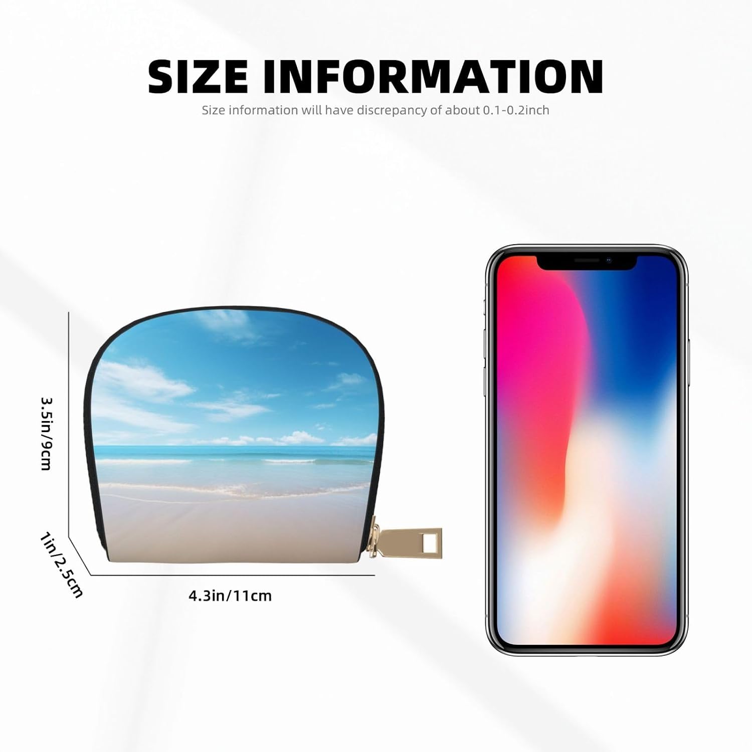Beautiful view of the sea2 print Wallet Credit Cards Holder Business Card Case for Men Women Compact Size for Adults