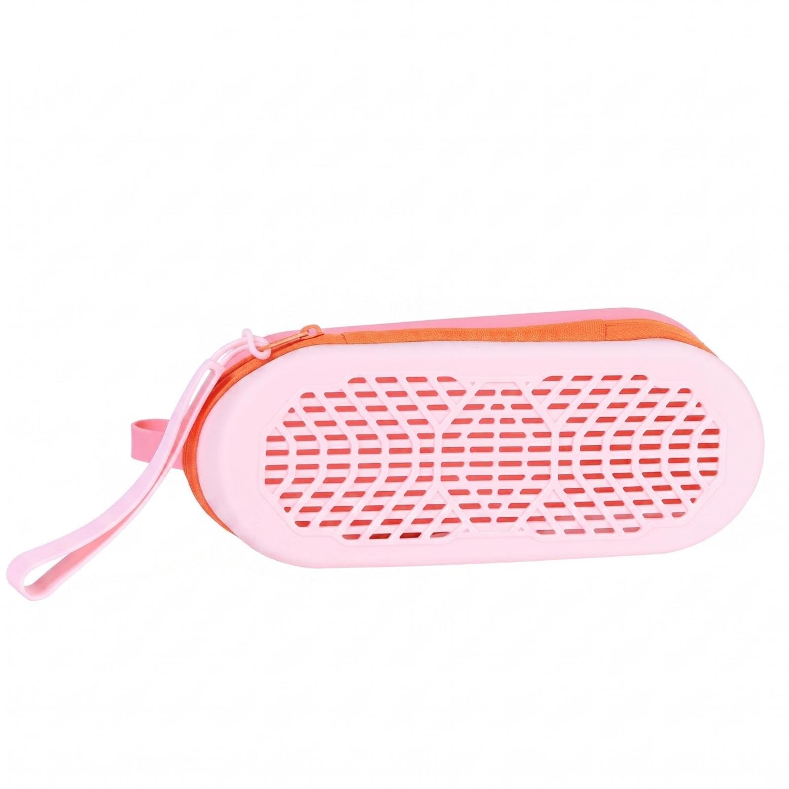 TRENDYNEST Swim Eyewear Case Perforated Goggles Storage Case Zipper Closure Silicone Sturdy-Outer Pouch for Swimming, Travel Rose Pink-image-9