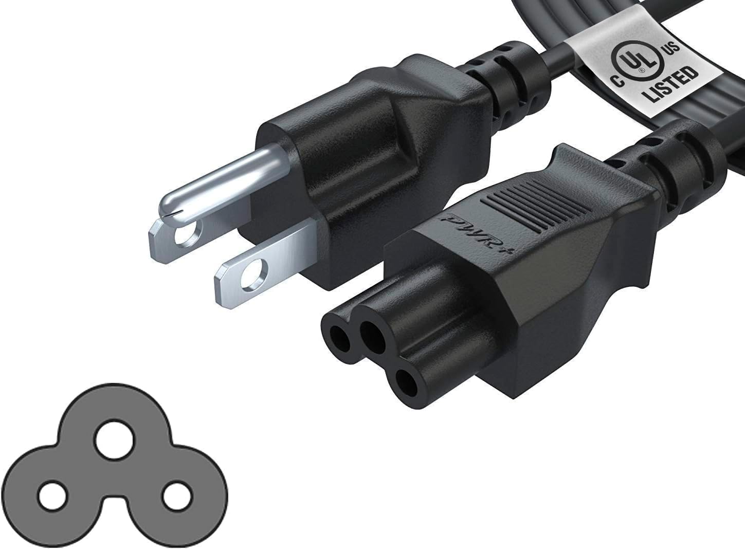 Fast Charging Cable for Segway Ninebot Max Scooter Charger: G3 G2 G30 G30P P65 P100S F60 Electric Kickscooter 3 Prong Power Cord Adapter Repacement C5 to NEMA 5-15P (UL Safety Certified)