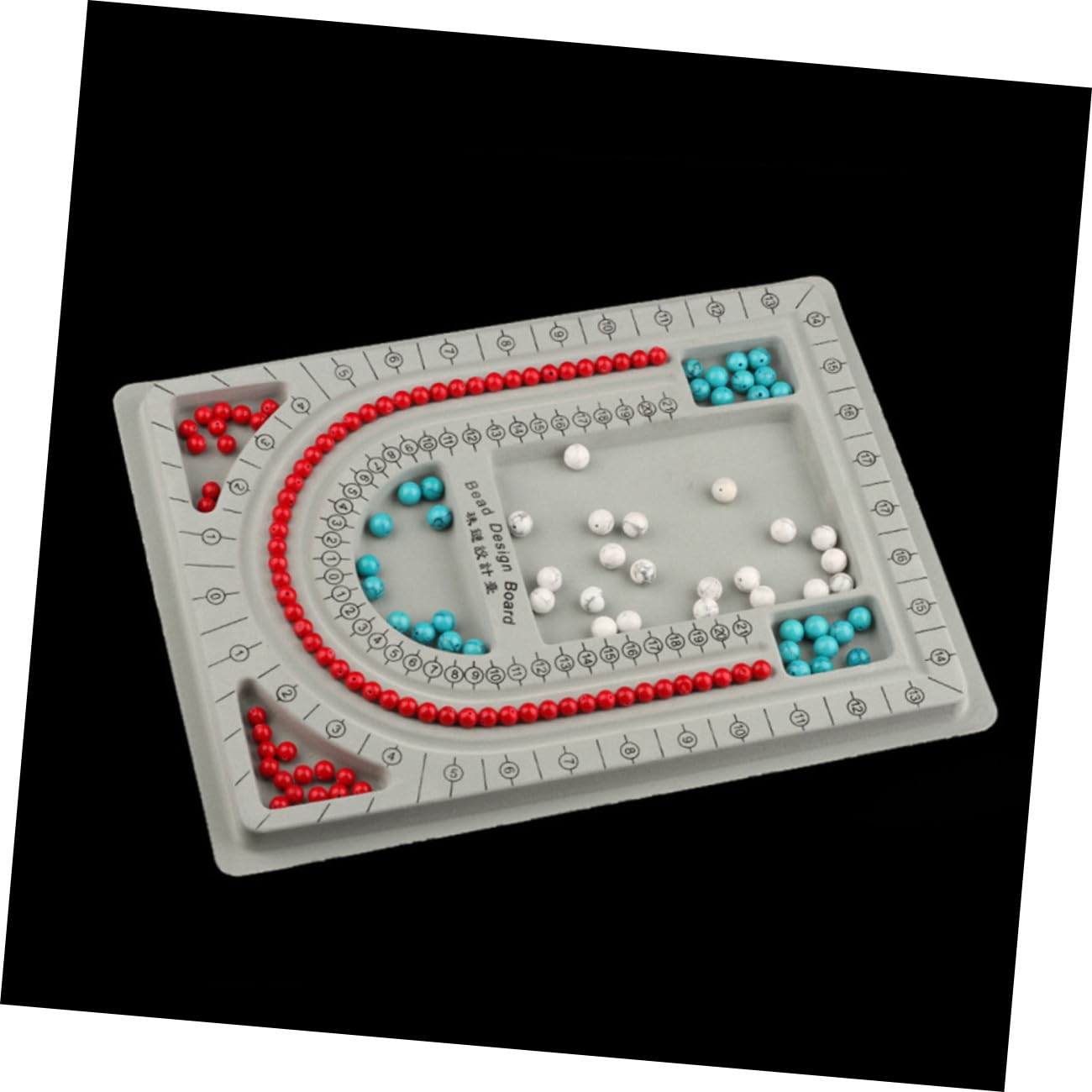 Tablero De Diseño De Cuentas Y Bandeja Organizadora Antideslizante Para Hacer Joyería Diy Collares Pulseras Accesorios De Bricolaje 12.59X9.44X0.59In