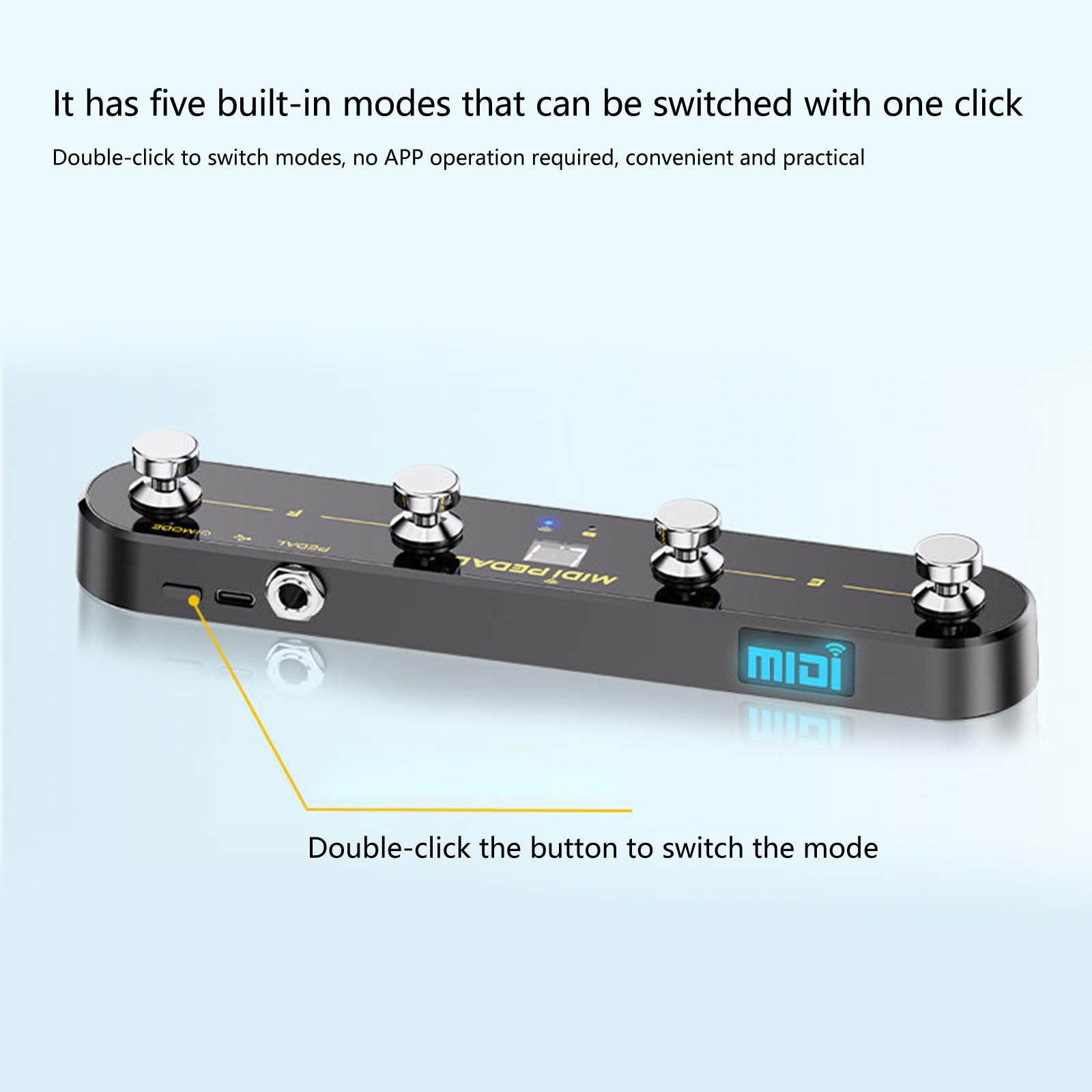 Sistemi di ricezione a pedale di espressione mappatura flessibile per postazioni di lavoro audio Controller a pedale portatile con ricevitore Design ABS programmabile per DAW Live Stable