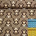 Produktbild MAGAM-Stoffe Äffchen Jersey Stoff Kinderstoff Oeko-Tex Meterware 50cm (Braun)