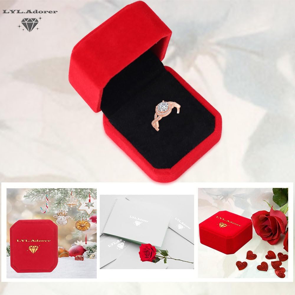 Verlobungsring damen mit diamond 1 Karat & Unendlichkeit in mehreren Farben