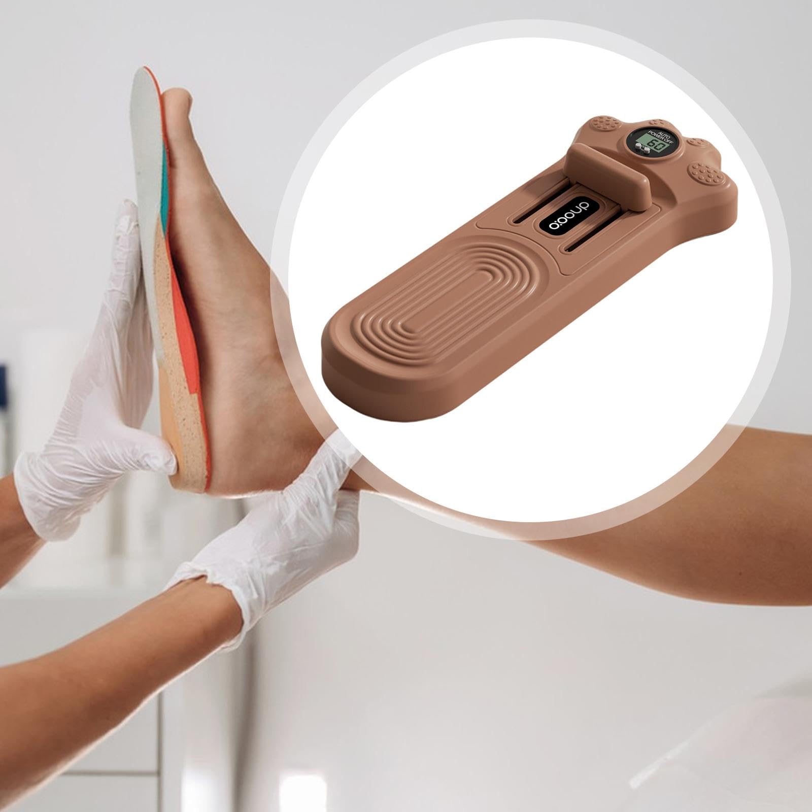 Appareil de correction de la voûte plantaire avec base antidérapante et étirement électrique des pieds.