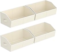 Vista 22 de Contenedores de almacenamiento cúbicos - Paquete de 6 contenedores trapezoidales de almacenamiento, organizadores de armario y almacenamiento