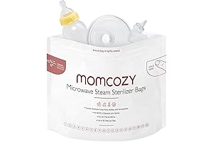 Momcozy Microwave Steam Sterilizer Bags for Breast Pump Parts/Baby Bottles