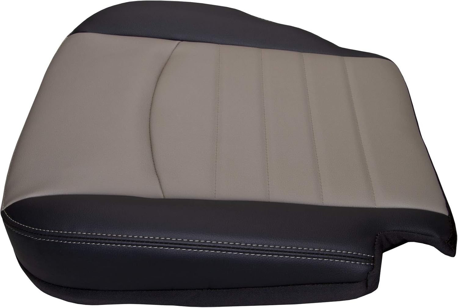 The Seat Shop Driver Bottom Replacement Vinyl Seat Cover - Two Tone (Compatible with 2009-2012 Dodge Ram ST Work Truck 1500, and 2010-2012 Dodge Ram ST Work Truck 2500/3500)