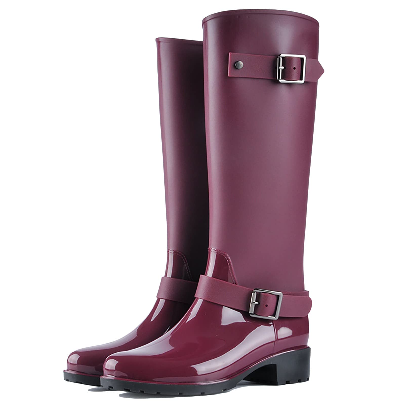 Women Mid Calf Garden Boots Rain Boots Waterproof Lightweight Booties Fashion Out Work Comfortable Garden Outdoor Shoes Color