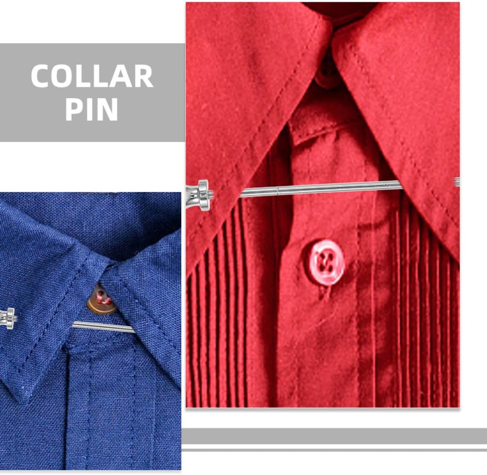 CALLARON Men's Collar Bar Tie Pin Necktie Clasp for Formal Events Wedding Business Sleek Design Versatile Use for Securing Ties Shirt Collars