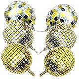 SEWOART 6 Uds Globo De Bola De Discoteca Bola De Discoteca Inflable Globo De Papel De Aluminio Favor De Fiesta Globos De Hadas Grandes De Bola De Discoteca Dorada Decoración
