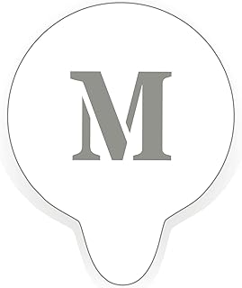 Letter Stencil. White Acrylic Initial Reusable Coffee Cappuccino Cocktail Cupcake Cake Art Stencil