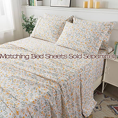 Fadfay Queen Duvet Cover Yellow Floral Comforters Cover Set 100% Cotton French Country Bedding Aesthetic Chic Design Soft Cozy Small Flower Bedding With Zipper 3 Piece #TOP5