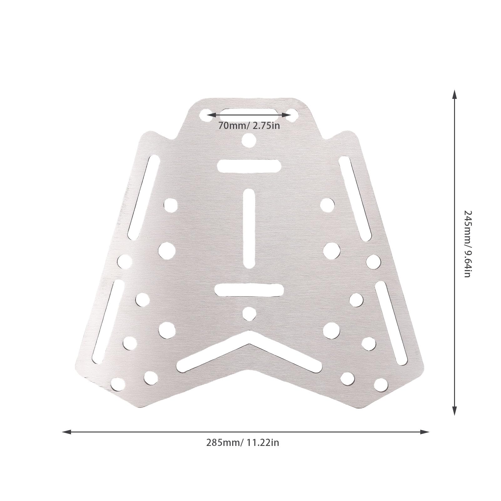 CHICIRIS Pastilla de Equipaje Trasero de Motocicleta, Soporte de Almacenamiento Extraíble de Acero Inoxidable con Alta Capacidad de Carga para Zontes 310M 350D X310 350X 368D 368M