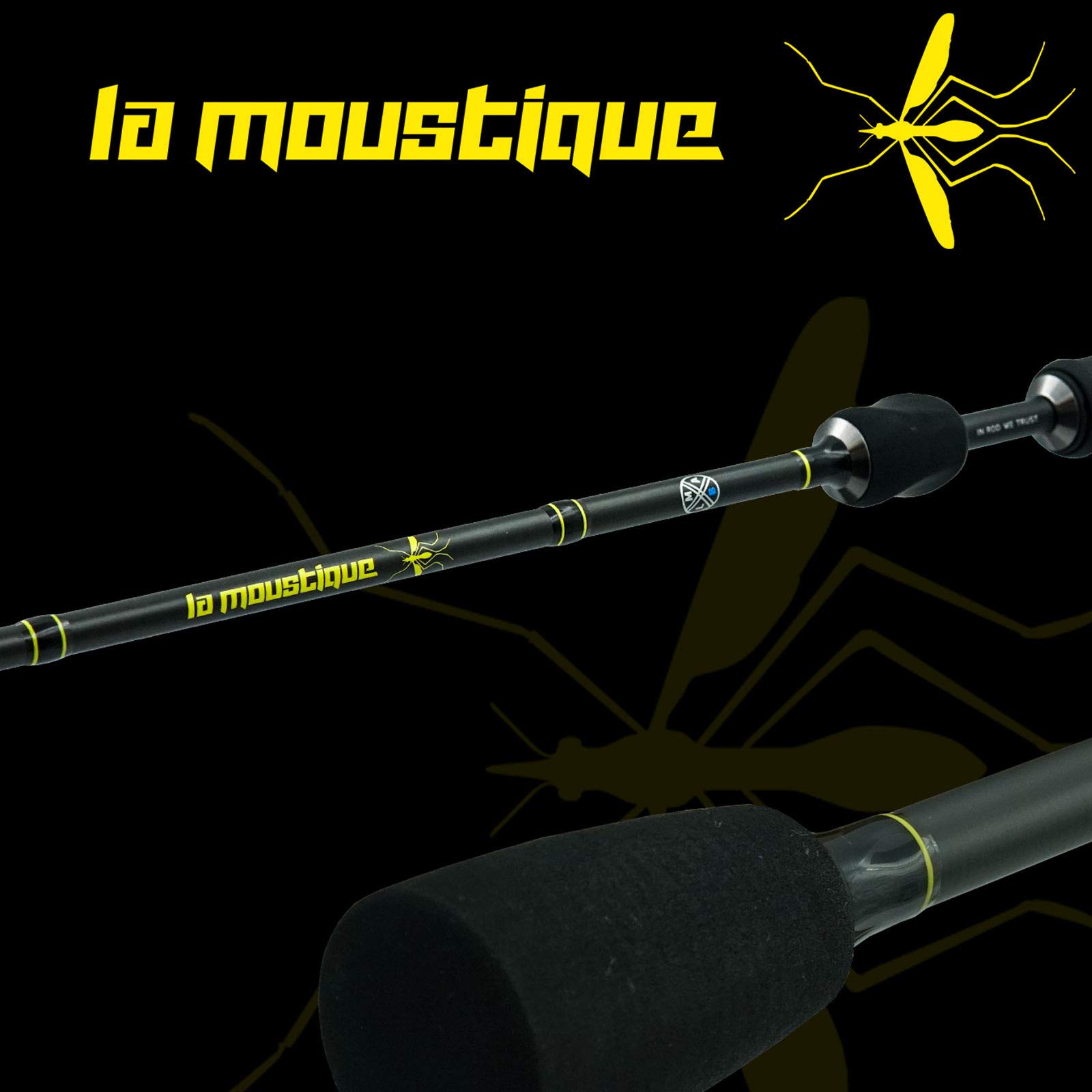 LMAB La Moustique LM-S Canne à pêche spinning WG g : 2-10 Longueur : 1,98 m