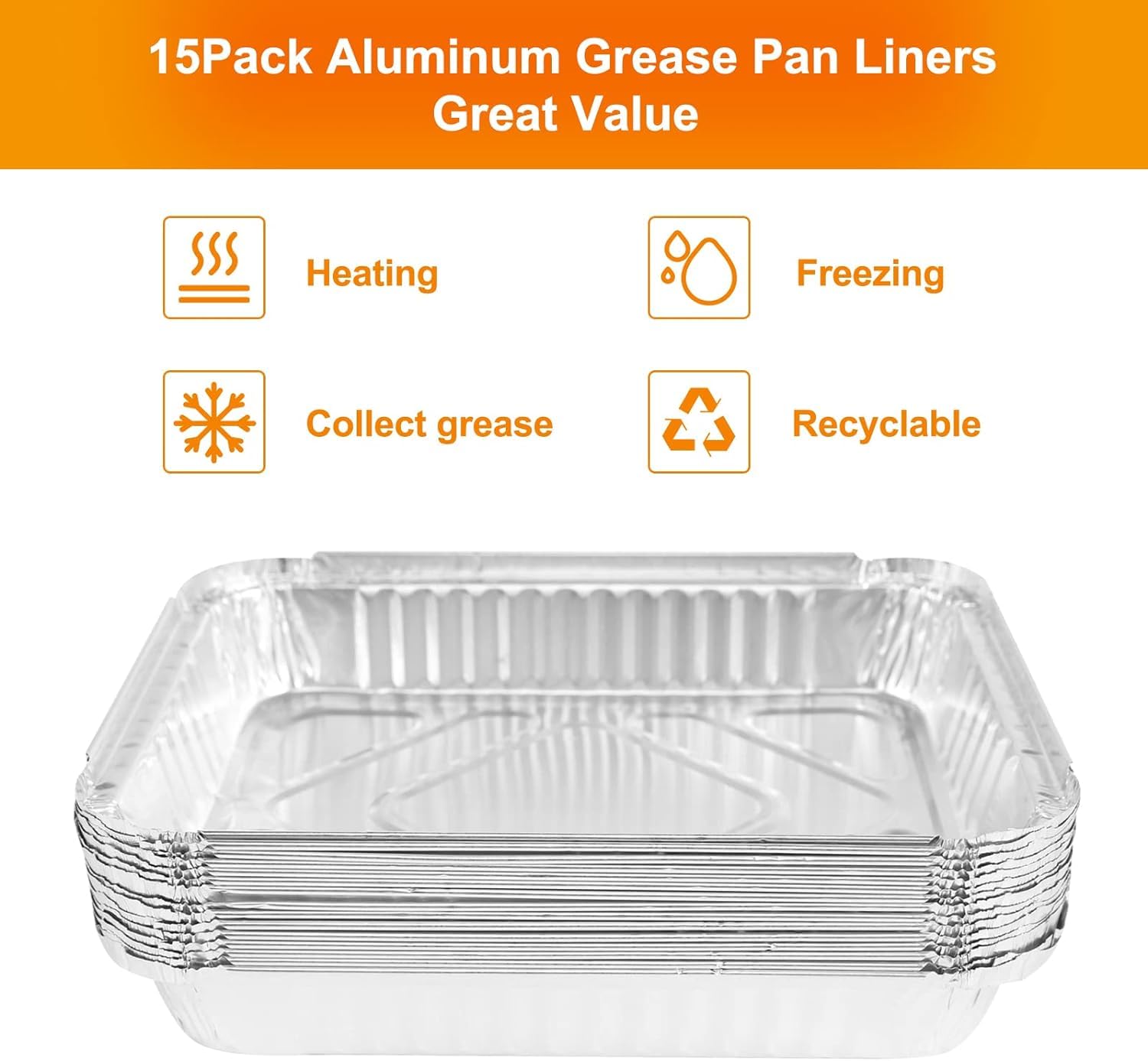 Grillschalen Aus Alu - 40 Stück Einweg-Abtropfschalen Für Weber & Ninja Grills (8,5x6 Zoll)