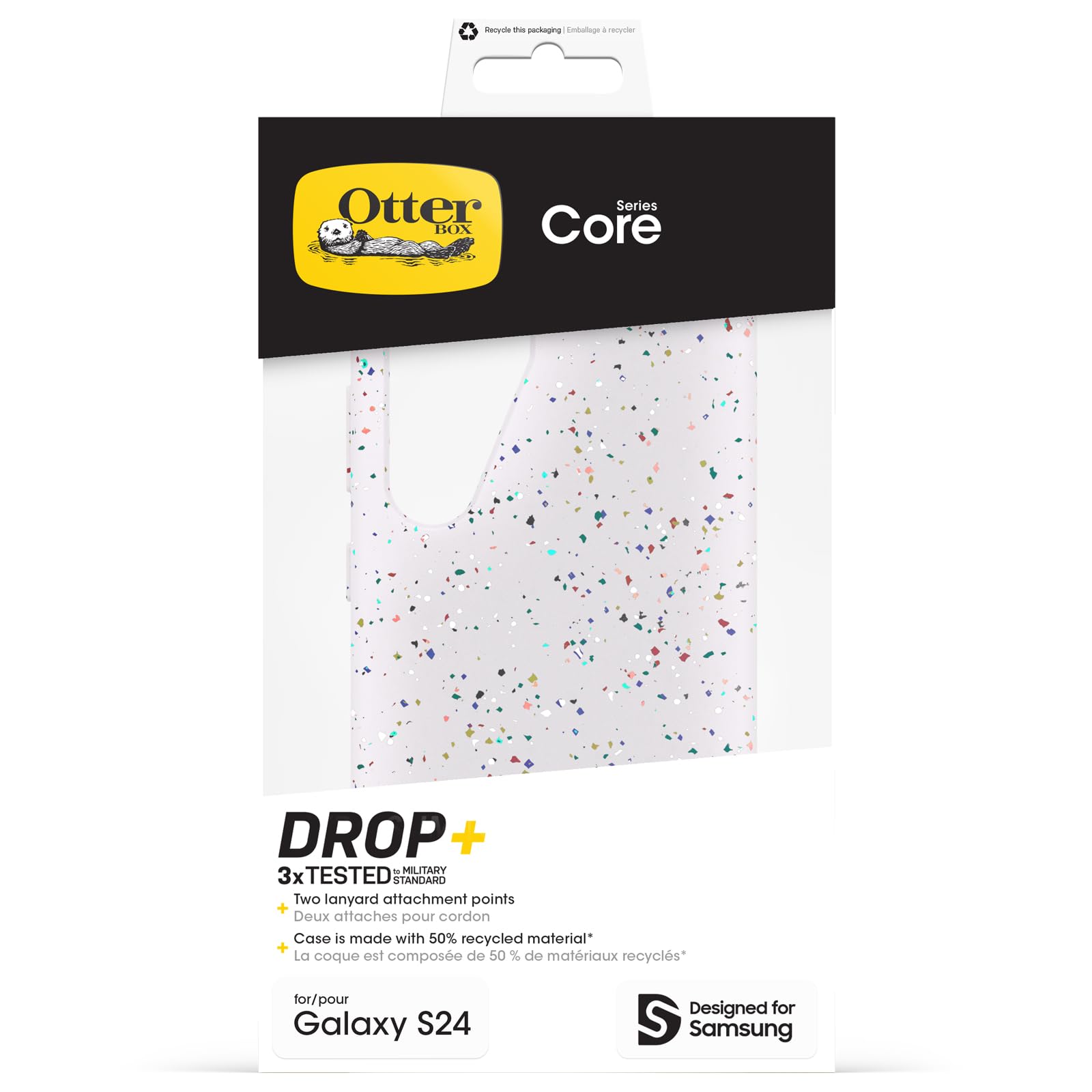 OtterBox Core Coque pour Samsung Galaxy S24, Blanc