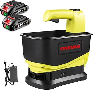 ONEVAN Handheld Seed Spreader with Battery Power