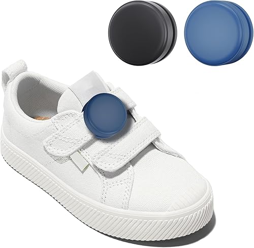 Paquete de 2 soportes AirTag para cordones de zapatos de niños, soporte oculto de silicona para zapatos de niños (negro, azul oscuro)