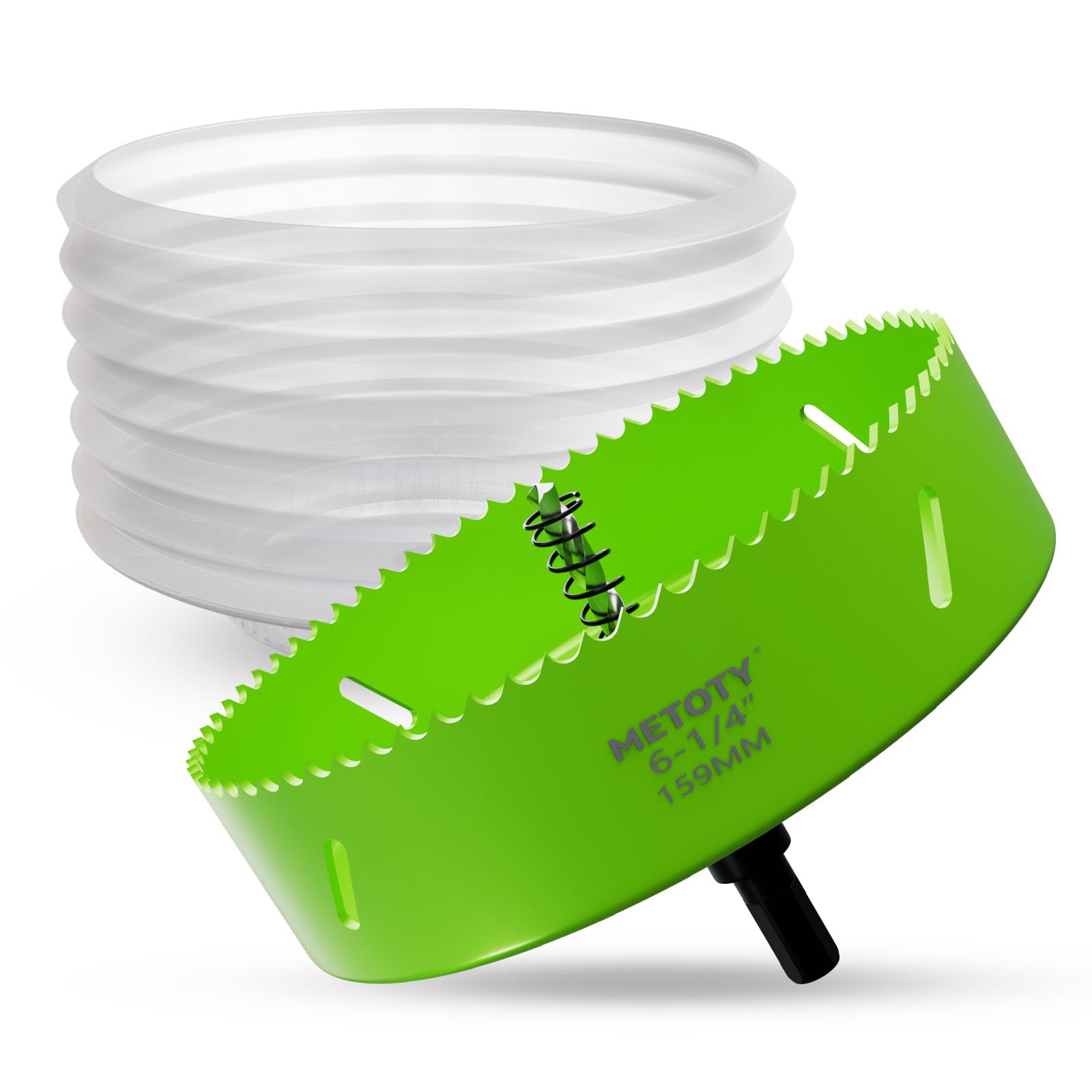 Bi-Metal 6-1/4 Inch Hole Saw for Recessed Lights, 6.25" Hole Cutter with Dust Bowl Catcher – Cuts Wood, Thin Metal, PVC,Ideal for LED Lighting