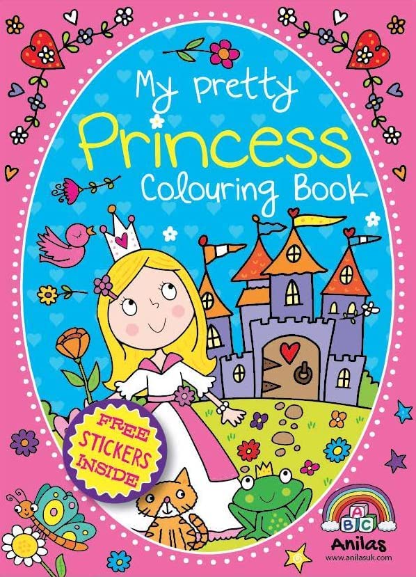 Prinses, ballerina en eenhoorn kleur- en activiteitenboeken met stickers, briefpapier en potloden