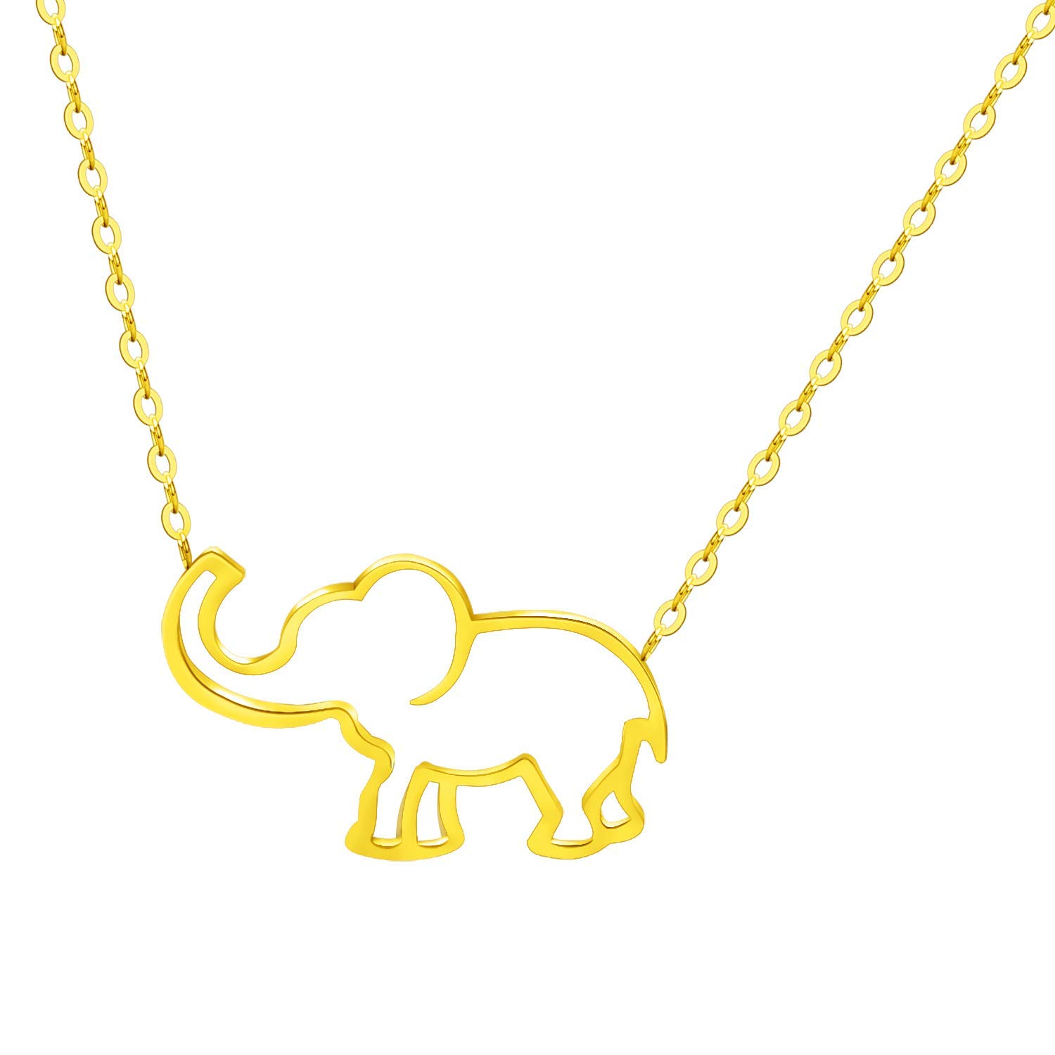 VAttract Elephant Necklace for Women Elephant Pendant Necklaces Good Luck Jewelry, Birthday Gift, Mother's Day Gift, 16 Inch