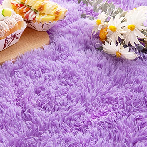 image for Noahas Ultra Soft Fluffy Bedroom Rugs Kids Room Carpet Modern Shaggy A