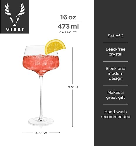 Vista 56 de Viski - Copas de brandy de 12,7 cm, Juego de 2
