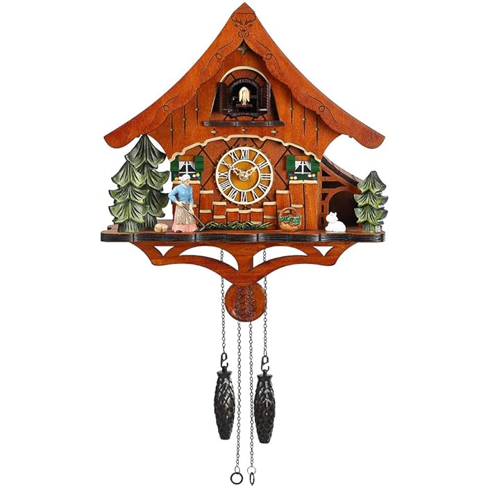Buy Kintrot Cuckoo Clock Black Forest Chalet Quartz Clock Wooden