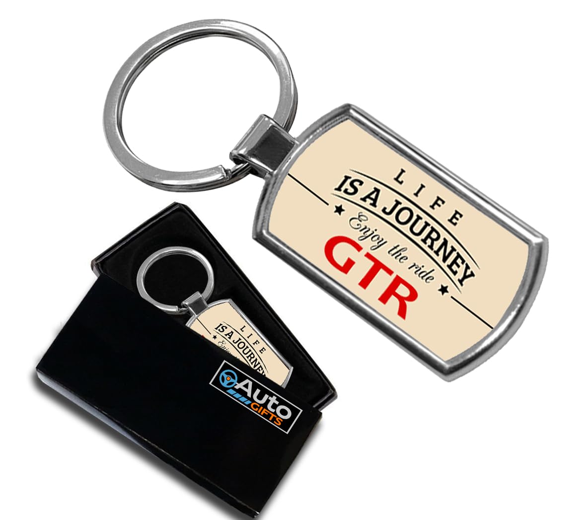 Cargifts Unisex Silver Car Keyring Key Chain For Gtr