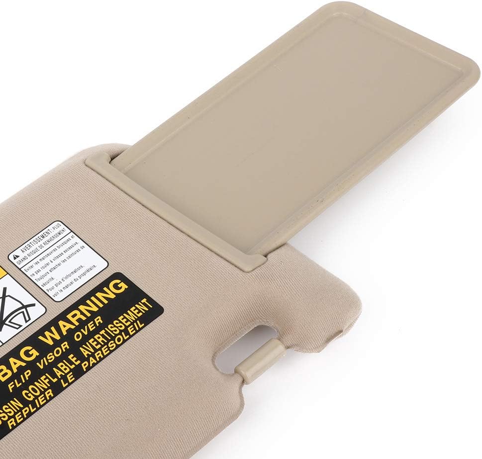 SCITOO Car Sun Visor Assbembly With Mirror Fit For 2005-2014 For Toyota For Tacoma Beige without Sunroof(Left and Right sides)