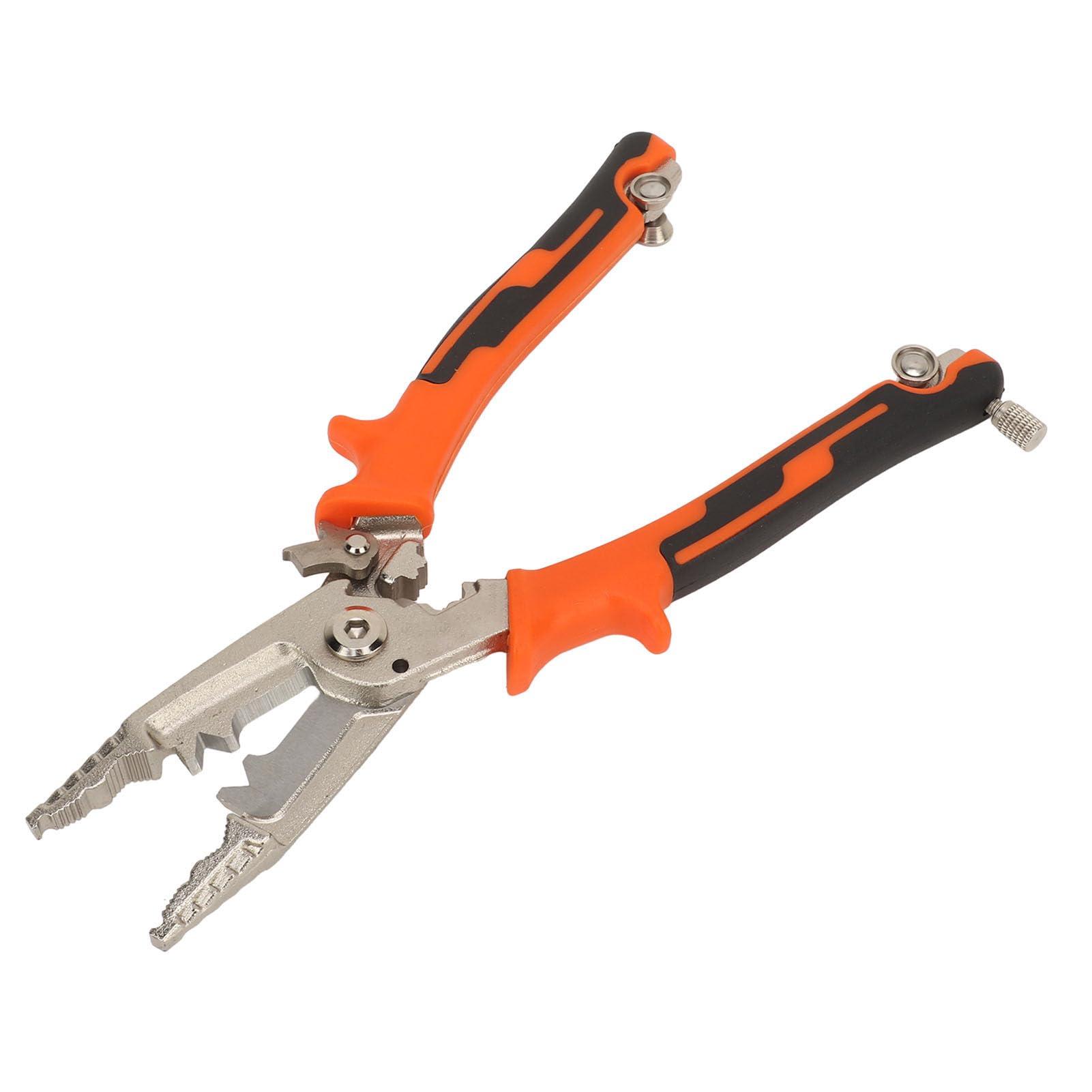 8-inch Wire Stripper, Cutter, Crimper for Electrical Cable Cutting, with CRV Material, PVC Handle, Suitable for 1.5mm Iron Wire, Steel Wire, Stripping Range 0.5-16mm², AWG18-4/0