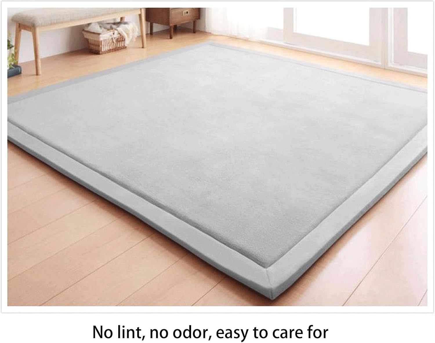 Coral Velvet Area Rugs，Bedroom Bed Floor Sofa Living Room Carpet，Modern Soft and Comfortable Foam Carpet-G-50 * 80cm