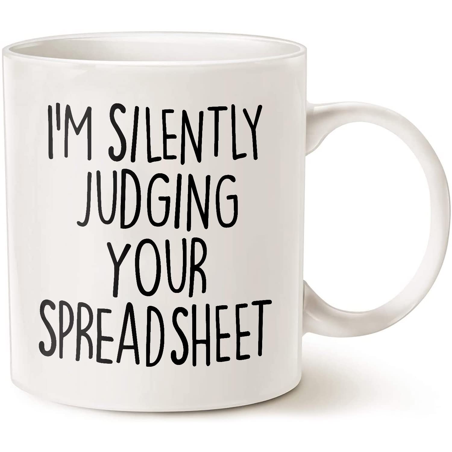Panvola "I'm Silently Judging Your Spreadsheet" Tumbler – 20 Oz Vacuum Insulated White Cup For Accountants