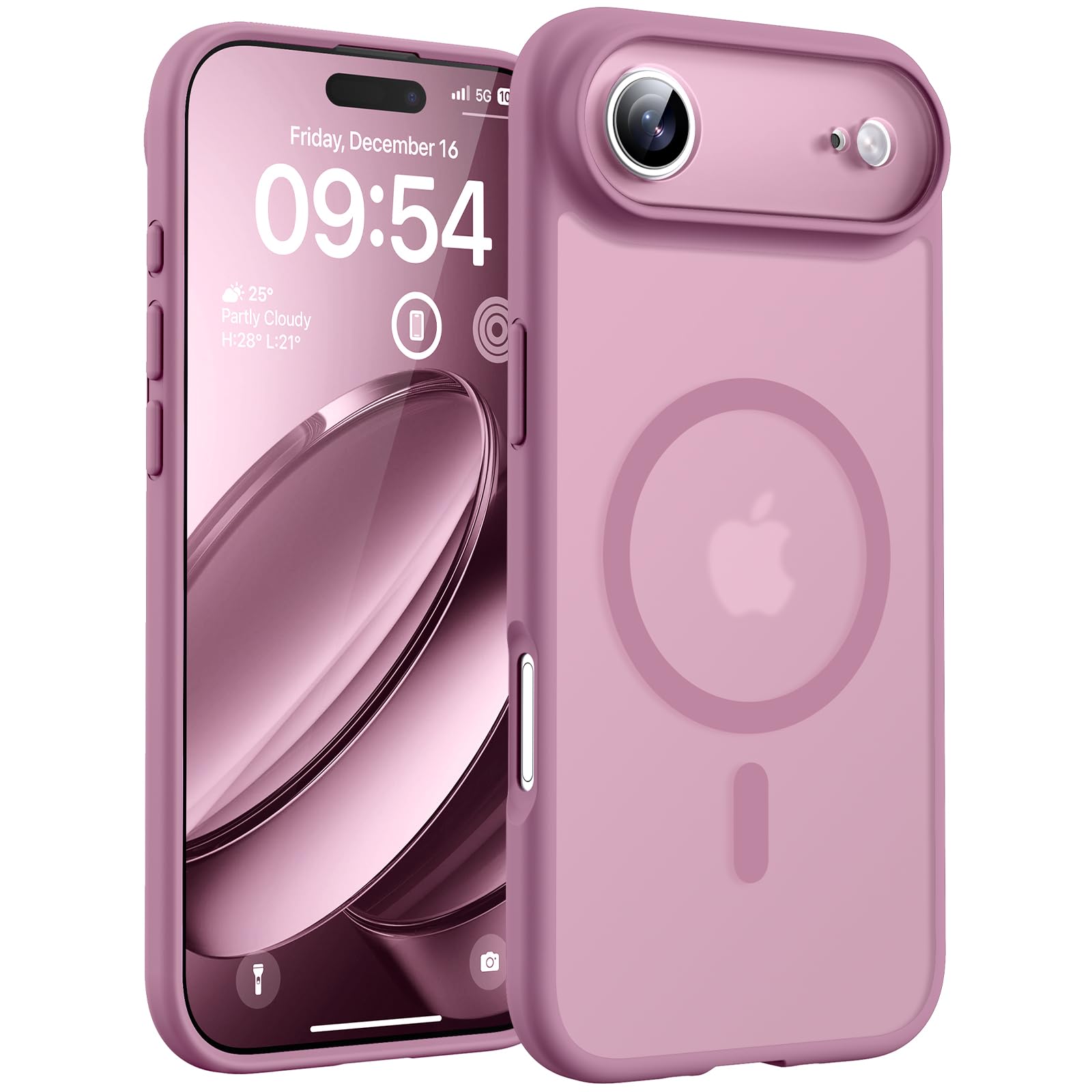 TOCOL for iPhone Air Case, Compatible with Magsafe Charger, Full Camera Protection, Drop Protection, Translucent Matte Phone Case for iPhone 17 Air 6.5 inch (LilacPurple)