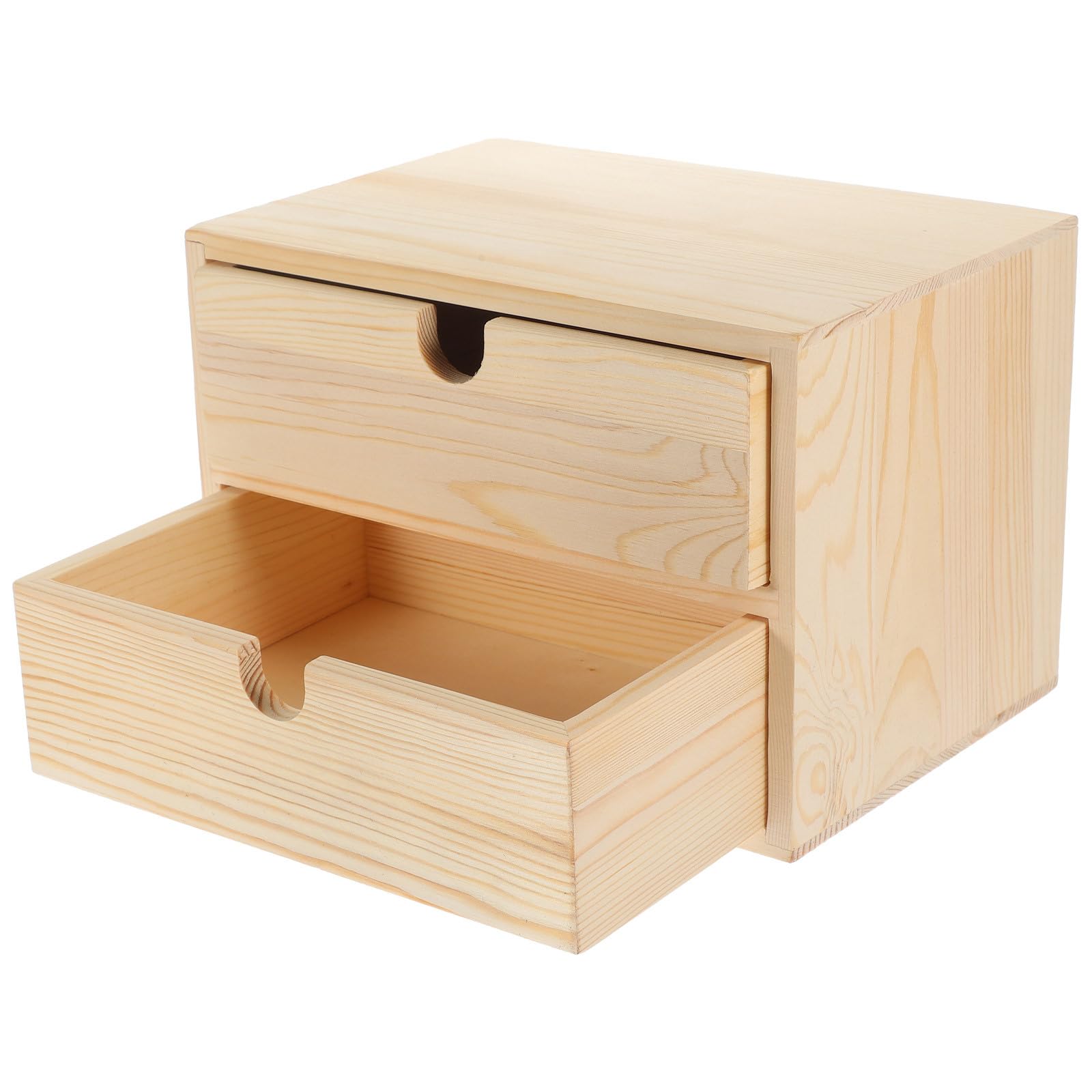 Organizer da Scrivania in Legno Cassetti, Mobiletto Compatto per Cancelleria e Accessori, Scatola Portaoggetti Multistrato per Ufficio e Studio